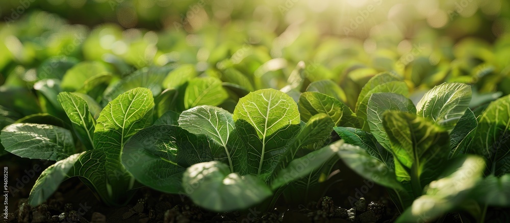 Poster bok choy. copy space image. place for adding text and design