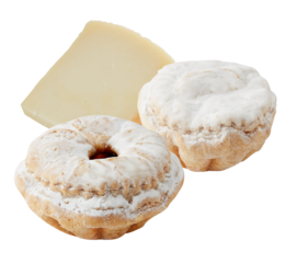 Cheese Donut Cupcakes cut out isolated transparent background