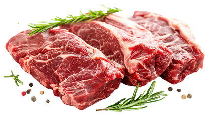 Fototapeta premium raw beef steak with rosemary