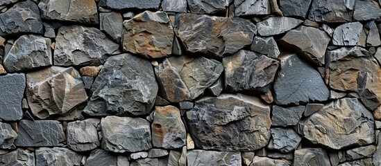 Gray backdrop The building s stone wall. Copy space image. Place for adding text and design