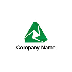 Trie Angle Logo Design Free Vector