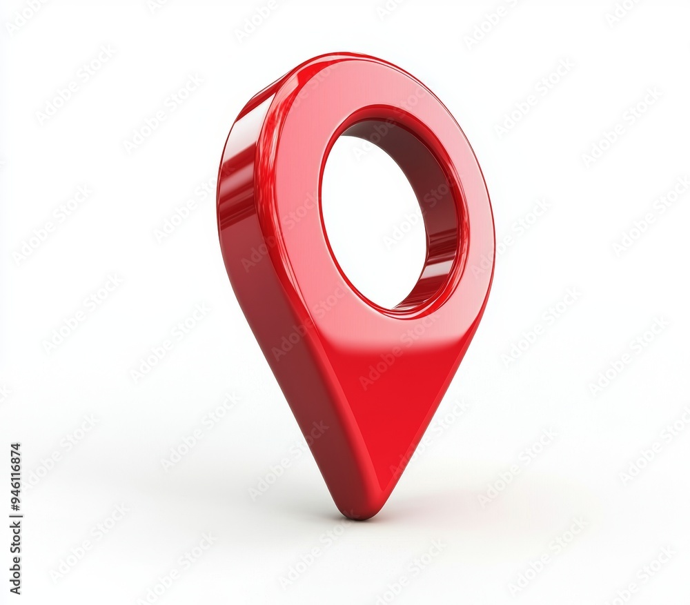 Poster it is a shiny red pin that can be used to pinning the delivery location or indicating the coordinate