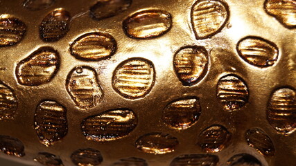 Gold background with spots . High quality photo