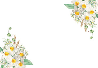 Vintage blank various flowers themed frame transparent png