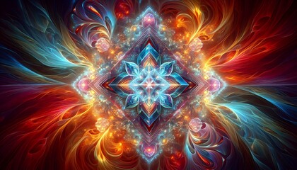 Radiant Abstraction on Fire 4K HDR Ultra HD Wallpaper