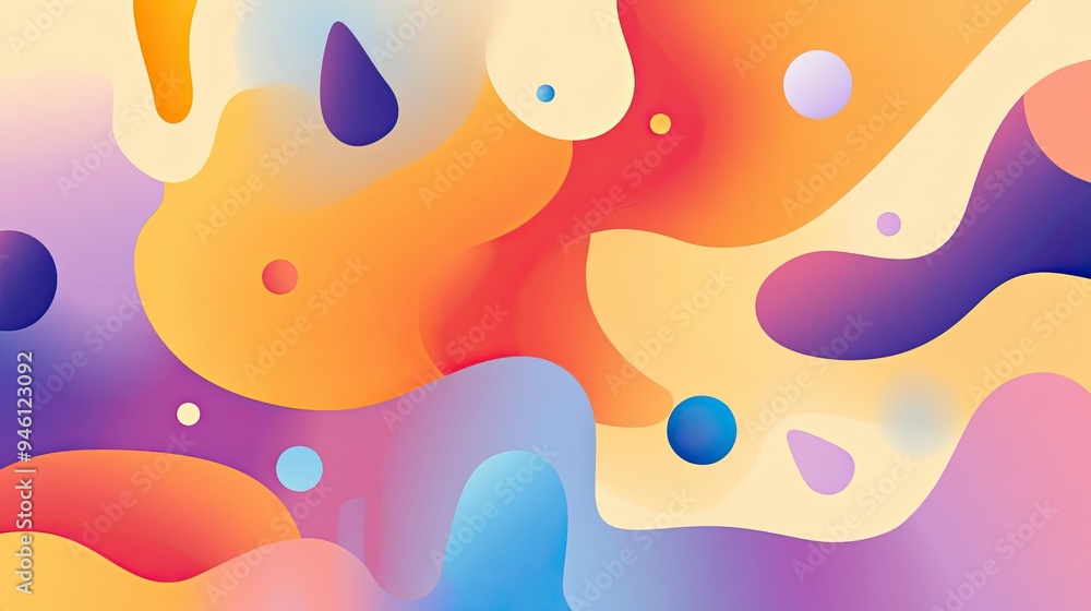 Wall mural Abstract Colorful Fluid Shapes and Patterns