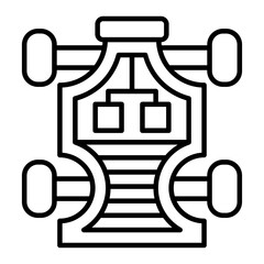 Chassis icon. outline icon