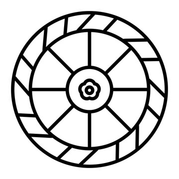 recommend clip art: Brake disc icon. outline icon