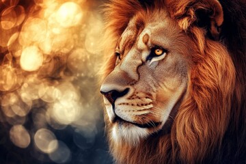 Naklejka premium Lion