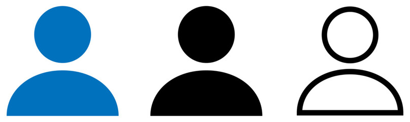 User Profile Vector Icons. contact icon. person icon isolated on white.