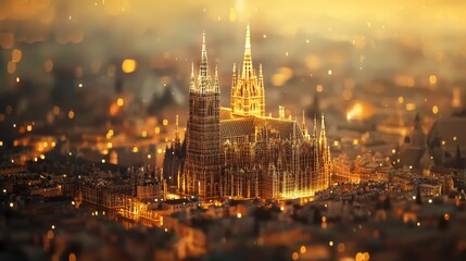 Golden Cityscape.
