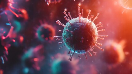 Detailed Examination of Viral Cells in Microscopy