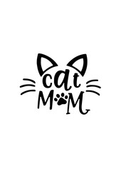 Cat Mom SVG Design: Perfect for Cat Lovers, Pet Parents, and Mother’s Day Gifts - High-Quality, Customizable, and Ready for Cricut and Silhouette Projects