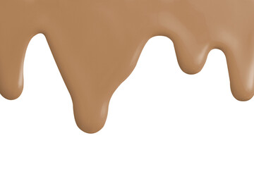 Brown dripping paint png element