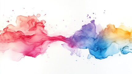 Abstract Watercolor Painting with Vibrant Colors