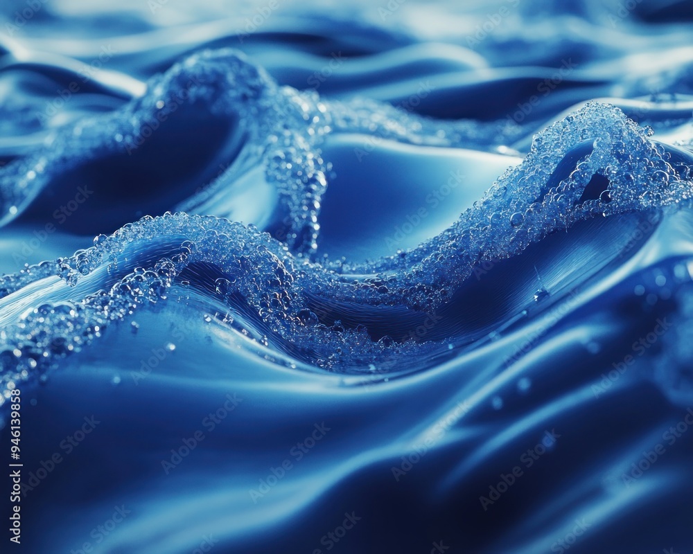 Poster abstract aqua blue gradient background smoothly transitioning seamless visual, perfect for website d