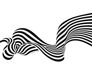 Abstract black and white brush lines. wave background. Vector illustration. Eps 10