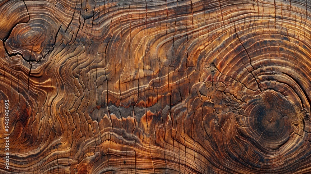 Poster flat lay of a wooden surface with natural imperfections and unique grain patterns, adding character 