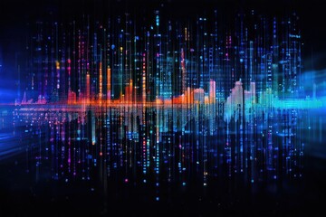 an AI Image Generator, Abstract Background With Colorful Lines