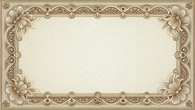 A vintage-inspired certificate template with blank space for customization