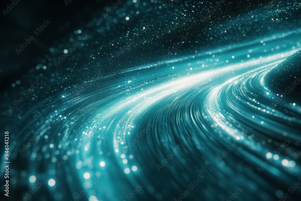 Aufkleber abstract aqua streaks of light, creating a vibrant and energetic visual a mesmerizing display of dyn