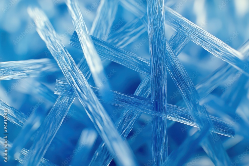 Aufkleber abstract blue lines intersecting, creating a dynamic visual network of interconnectedness and flow, 