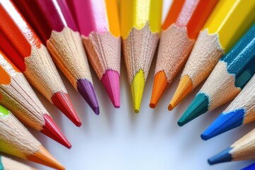 Fototapeta premium A selection of colored pencils.