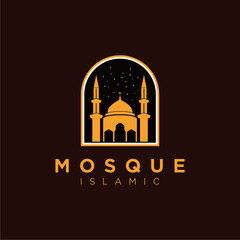 Mosque logo design with an Islamic creative concept