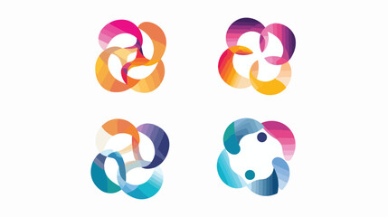 Fototapeta premium Creative Biotechnology Technology ICO Logo Concept