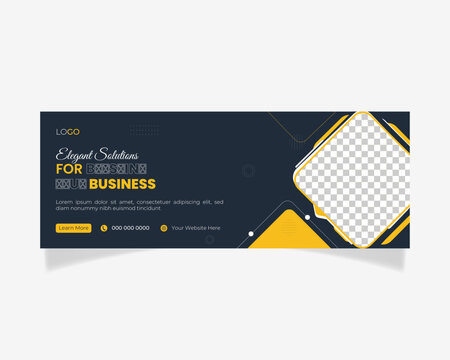 Digital marketing agency and corporate facebook cover template

