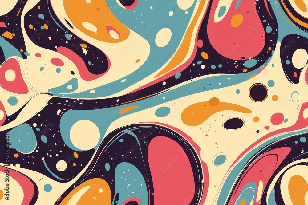 Poster children's art background collection with simple shapes and colorful line doodles. simple childish s