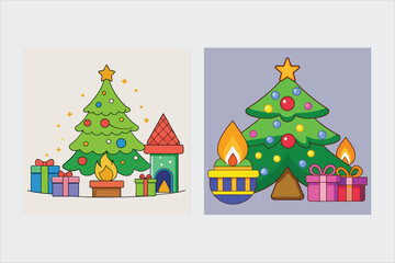 Christmas tree vector illustration