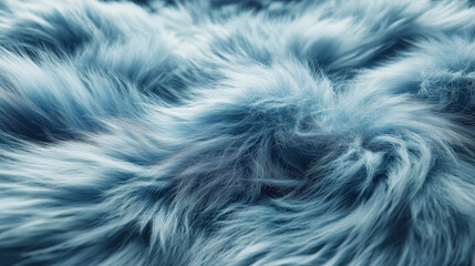Soft blue fur texture background for cozy and warm design concepts