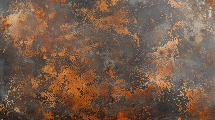 Top view of an oxidized iron sheet with deep rust patterns and worn edges, creating a rugged, industrial background