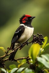 Fototapeta premium The red-billed streamertail (Trochilus polytmus) is a species of hummingbird found in the Caribbean.