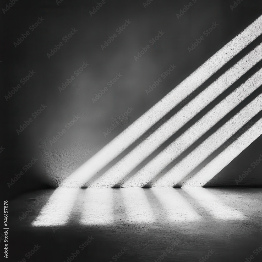 Aufkleber create a high-impact black and white image with sharp shadows