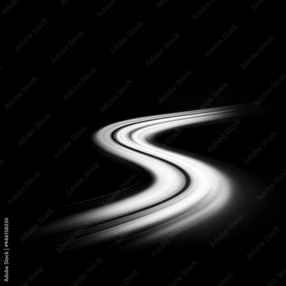 Poster create a sense of speed with sharp black and white motion lines
