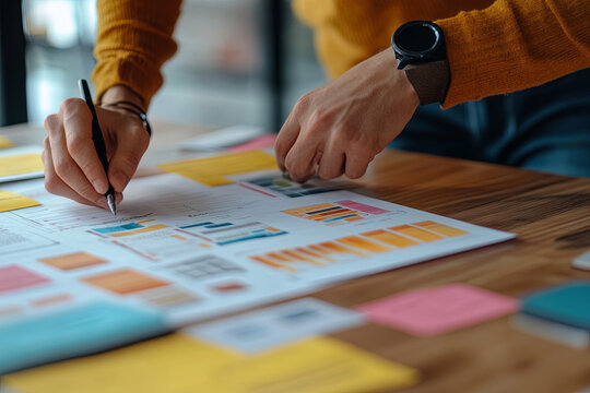 Photo of an entrepreneur working on a business plan
