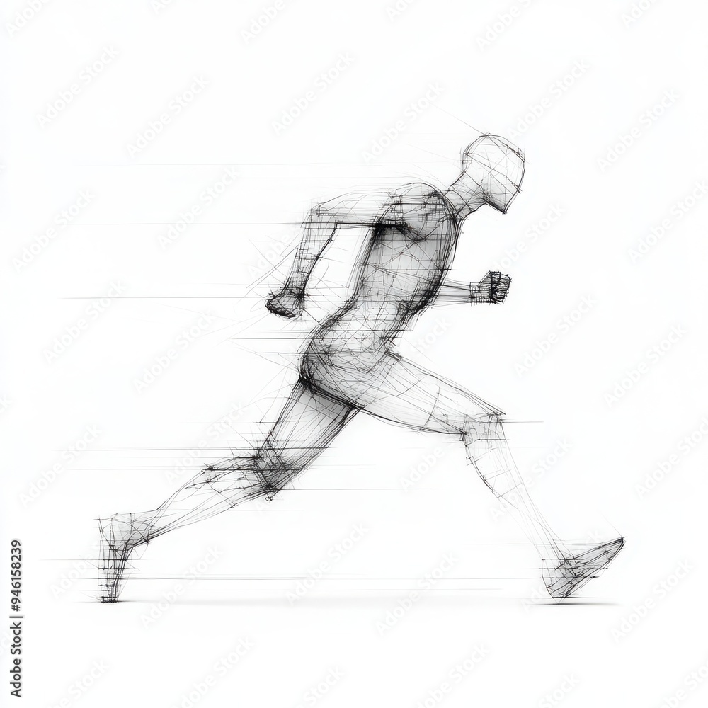 Poster create intense speed lines around a character in action