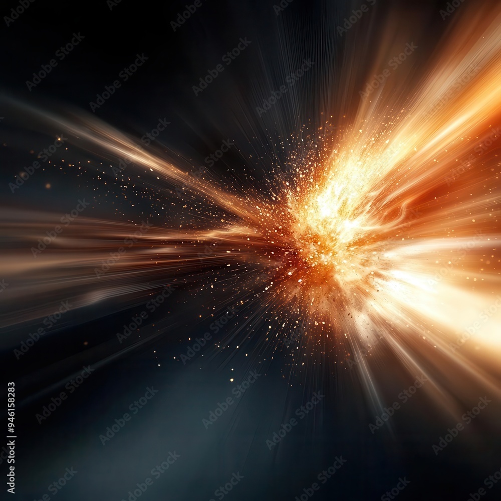 Poster create speed lines bursting outward from an energy explosion