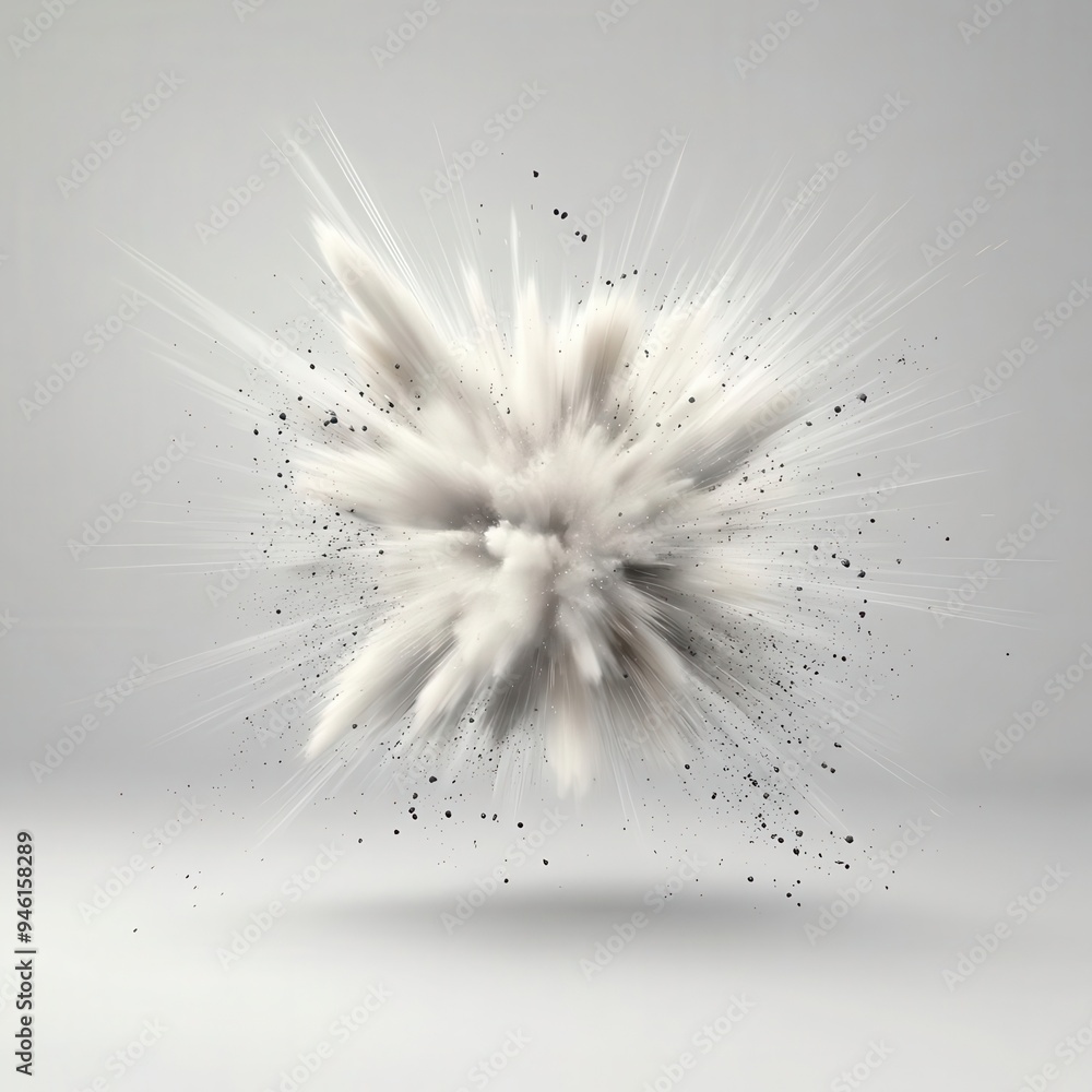 Poster create speed lines bursting out from a central explosion
