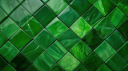 Green Diamond Pattern Tiles Abstract Background