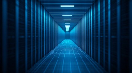 Virtualized computing environments, seamless software integration, futuristic data center