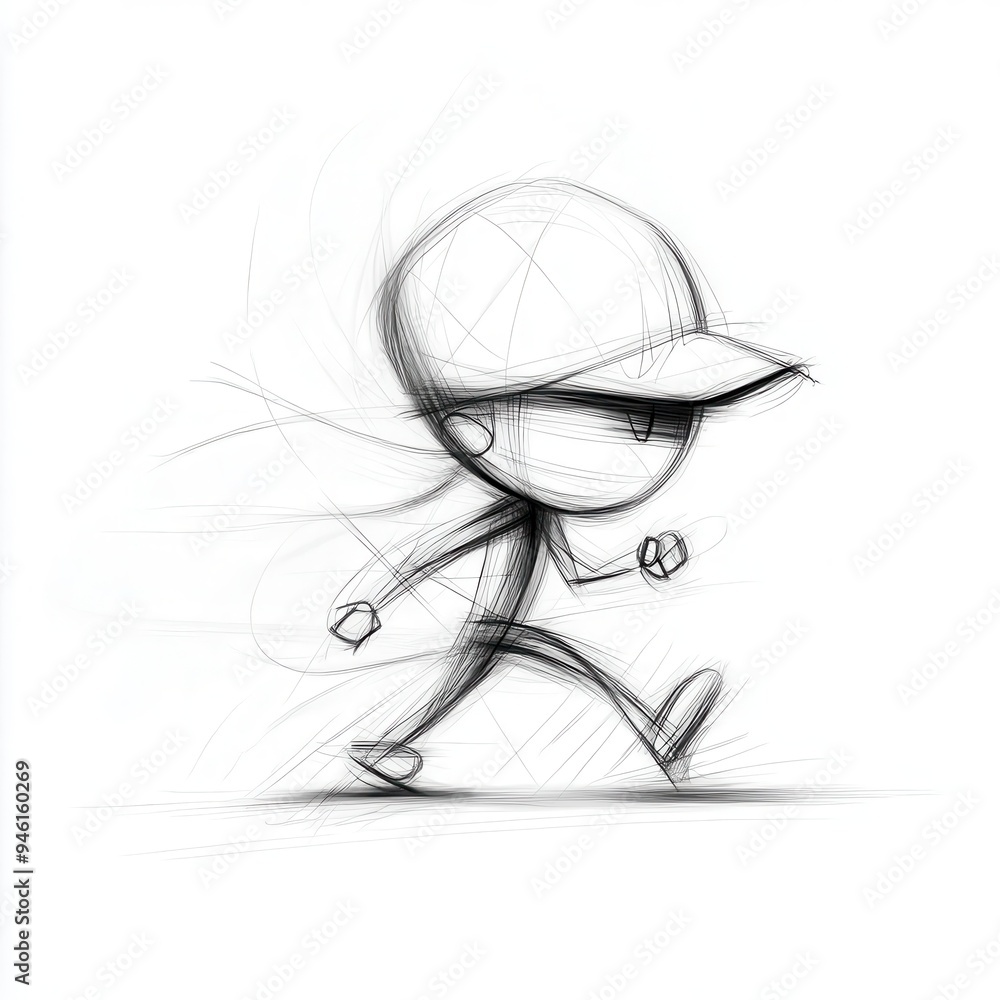 Aufkleber use speed lines to enhance a character's swift movement