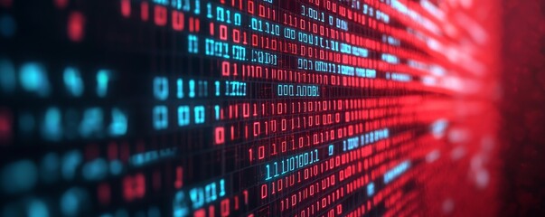 Obraz premium Cybersecurity programming, holographic firewalls, digital defense systems, dark tech setting