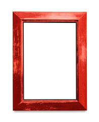 Red photo frame mockup