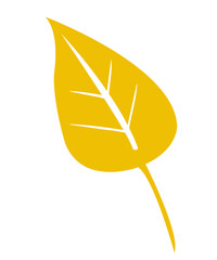 Leaf clip art design on plain white transparent isolated background for card, shirt, hoodie, sweatshirt, apparel, tag, mug, icon, poster or badge