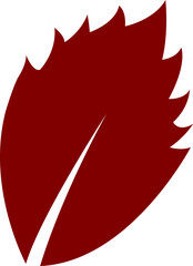 Leaf clip art design on plain white transparent isolated background for card, shirt, hoodie, sweatshirt, apparel, tag, mug, icon, poster or badge