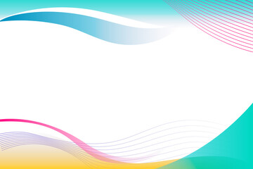 Colorful curve frame template design element