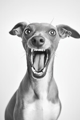 black and white dog